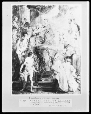 Die mystische Vermählung der heiligen Katharina (Entwurf für das Hochaltarbild der Augustinerkirche in Antwerpen)