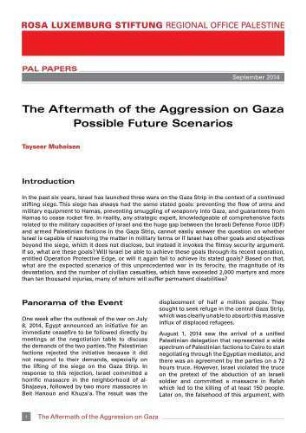 The aftermath of the aggression on Gaza : possible future scenarios