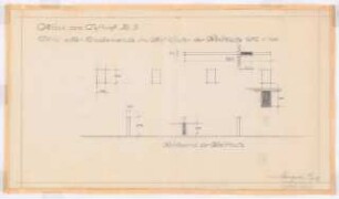 Reichsluftfahrtministerium, Berlin (Vorgängerbauten): ehemaliges Kriegsministerium: Reithalle: Abriss (Fundamente im Hof) Grundriss 1:100