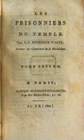 Les Prisonniers Du Temple, 2