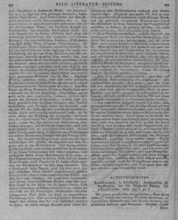 Münter, F.: Antiquarische Abhandlungen. Mit Fünf Kupfertafeln. Kopenhagen: Schubothe 1816