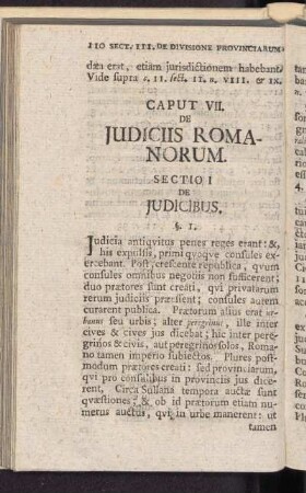 Caput VII. De Judiciis Romanorum