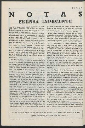 Notas - Prensa indecente