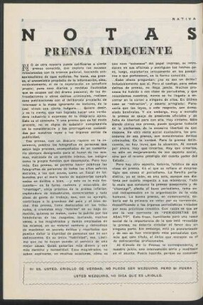 Notas - Prensa indecente