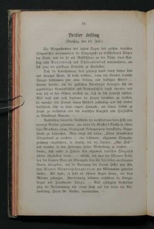Dritter Festtag (Dienstag, den 23. Juli.)