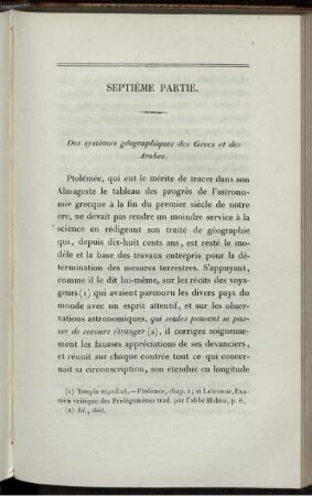 Septiéme Partie.