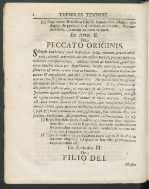 Ex Articulo III. De Filio Dei.