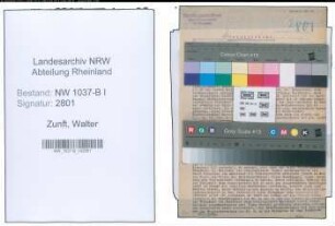 Entnazifizierung Walter Zunft , geb. 19.03.1907 ()
