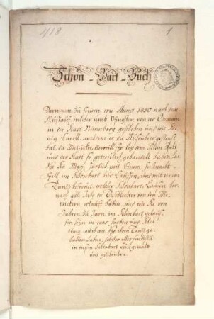 Schembartbuch – Nürnberg, STN, Will. I. 418. 2°