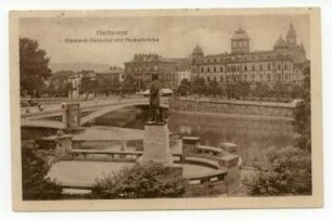 "Bismarck-Denkmal mit Neckarbrücke", Hauptpost (Postamt 1, Kaiserstraße 2)