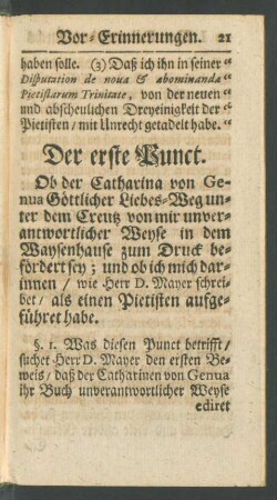 Der erste Punct