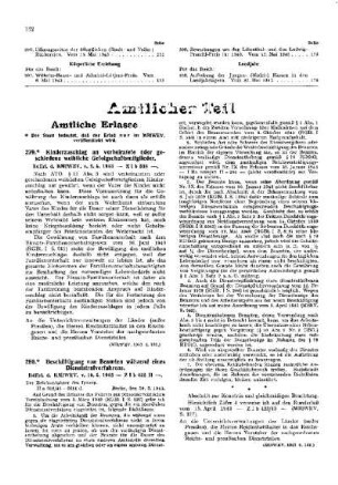 Beschäftigung von Beamten während eines Dienststrafverfahrens : [Allgemeine Verwaltungssachen] ; [Für das Reich] ; [Amtliche Erlasse] ; [Amtlicher Teil]