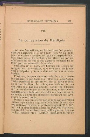 VII - La conversión de Perdigón