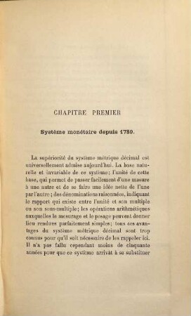 Les institutions monétaires de la France avant et depuis 1789