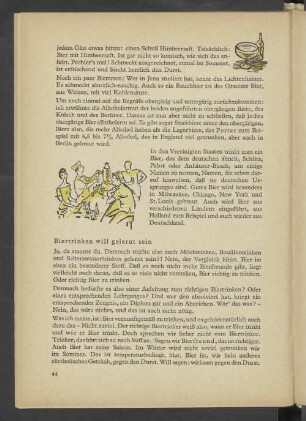 Biertrinken will gelernt sein