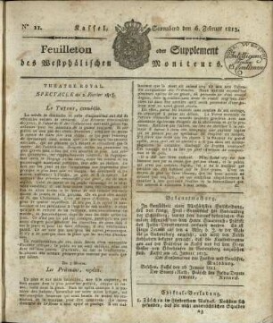 No. 11, Sonnabend den 6. Februar 1813