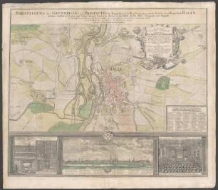 Halle, Stadtplan und -ansicht