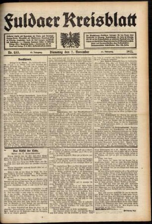 Ausgabe vom Dienstag, den 07. November 1911.