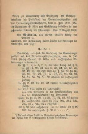 Gesetz zur Abänderung und Ergänzung des Gesetzes ...