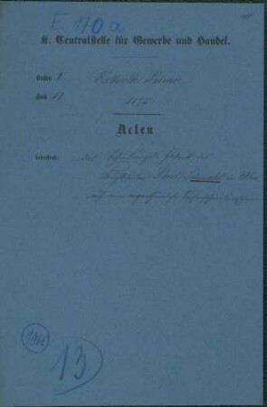 Patent des Buchbinders Paul Schmahl in Ulm auf eine eigentümliche Seifenschneidmaschine