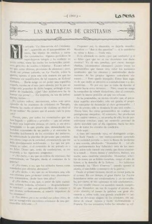 Las matanzas de cristianos