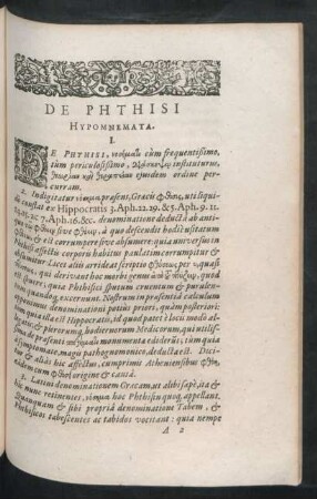 De Phthisi Hypomnemata.