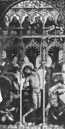 Erfurt, Reglerkirche St. Augustinus, Hochaltar, erste Wandlung, linker Innenflügel: Geißelung Christi