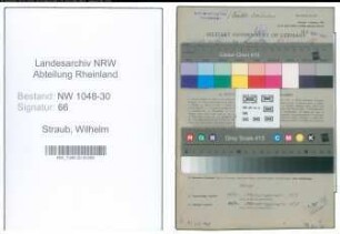 Entnazifizierung Wilhelm Straub , geb. 08.10.1896 (Beamter)