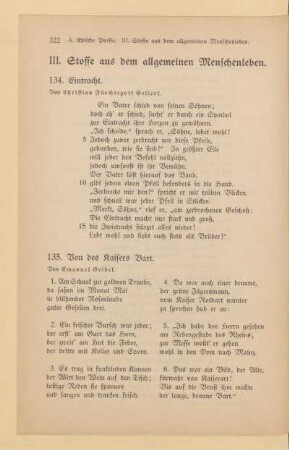 III. Stoffe aus dem allgemeinen Menschenleben