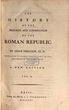 The history of the progress and termination of the Roman republic, 5