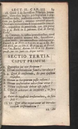 Sectio Tertia.