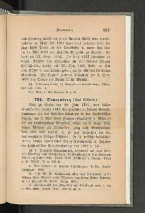 721. Dannenberg (Karl Wilhelm).