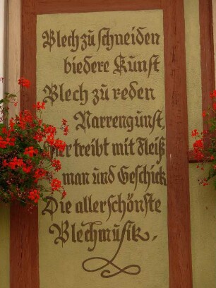 Hausinschrift am Plönlein