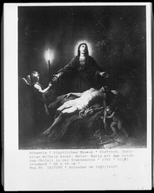 Maria mit dem Leichnam Christi in der Grabeshöhle