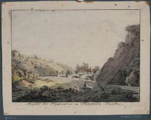 Der Plauensche Grund mit der Hegereiterbrücke und dem Forsthaus (Hegereiterhaus) nach Norden