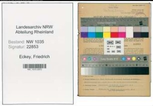 Entnazifizierung Friedrich Eckey , geb. 10.02.1920 (Bergmann)