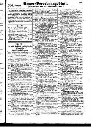 706. Ausgabe. Montag, 27. September 1915
