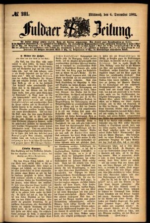 Ausgabe vom Mittwoch, den 06. Dezember 1882.