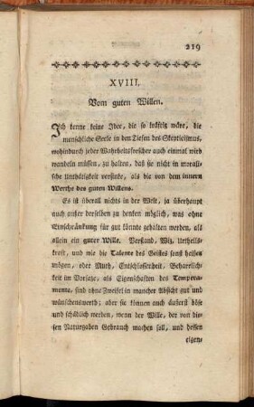 XVIII. Vom guten Willen.
