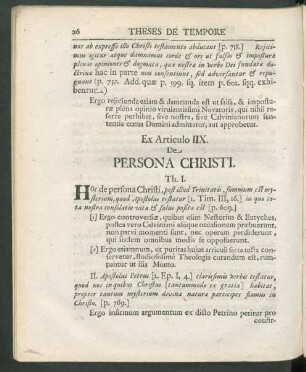 Ex Articulo IIX. De Persona Christi.