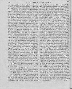 Woehler, F.: Grundriß der organischen Chemie. Berlin: Dunker & Humblot 1840 Auch u. d. T.: Grundriß der Chemie zum Gebrauche für die Schüler höherer Lehranstalten. T. 2