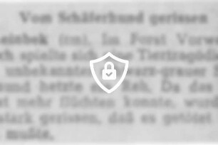 Vom Schäferhund gerissen