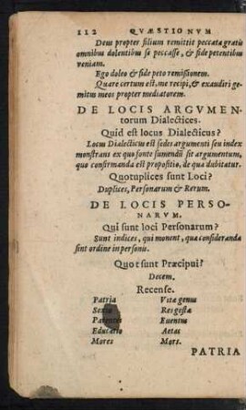 De Locis Personarum.