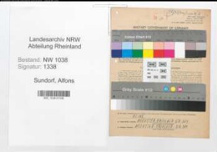 Entnazifizierung Alfons Sundorf , geb. 31.12.1900 (Gastwirt)