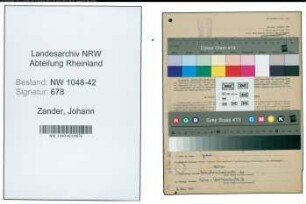 Entnazifizierung Johann Zander , geb. 09.06.1904 (Arbeiter)