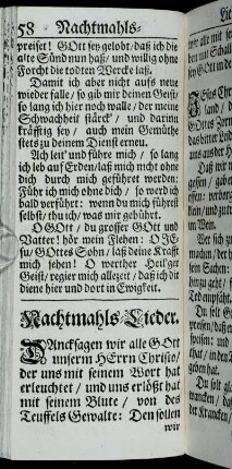 Nachtmahls-Lieder
