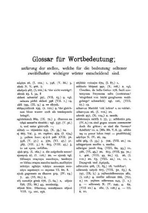 Glossar für Wortbedeutung;