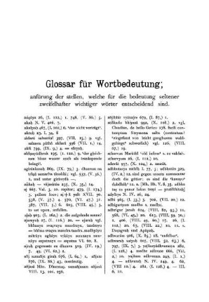 Glossar für Wortbedeutung;