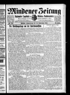 Mindener Zeitung : nationales Tageblatt für Minden u. Nachbargebiete : General-Anzeiger für den nördl. Reg.-Bezirk Minden