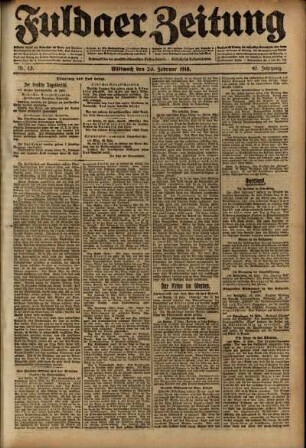 Ausgabe vom Mittwoch, den 20. Februar 1918.